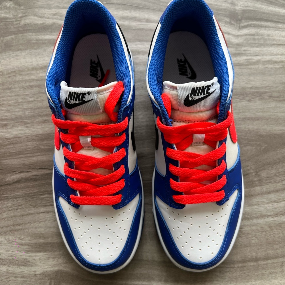 Nike Dunk Low White Crimsons Size 5Y/ 6.5 Women’s WORN ONCE - Picture 6 of 10